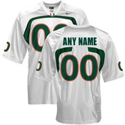 Mens Miami Hurricanes Custom Nike White Throwback Football Jerseu