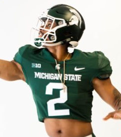 Mens Michigan State Spartans #2 Harold Joiner III Nike Green College Game Football Jersey