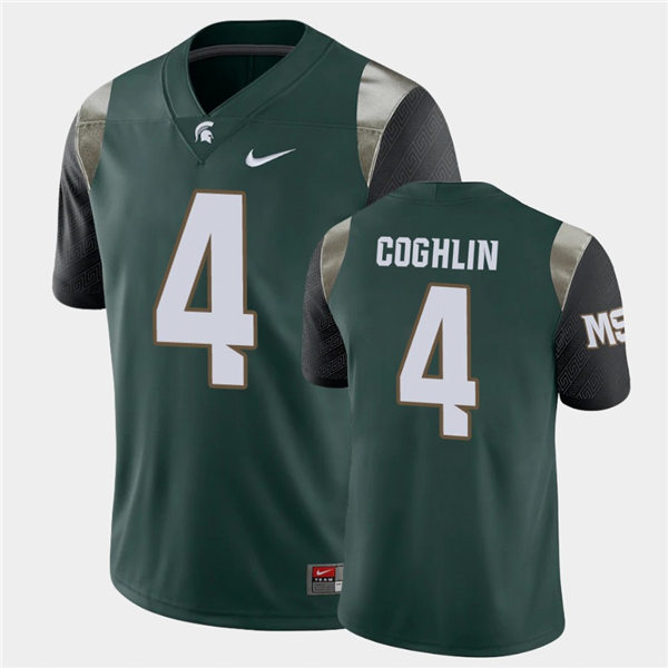 Mens Michigan State Spartans #4 Matt Coghlin Nike Green Retro Football Limited Jersey