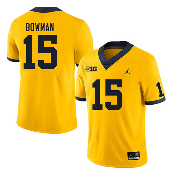 Mens Michigan Wolverines #15 Alan Bowman (2)