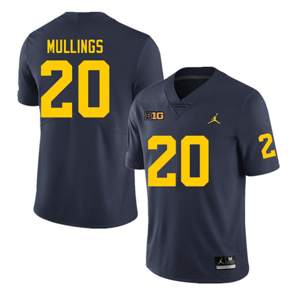 Mens Michigan Wolverines #20 Kalel Mullings  (2)