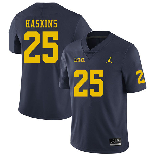 Mens Michigan Wolverines #25 Hassan Haskins  (2)