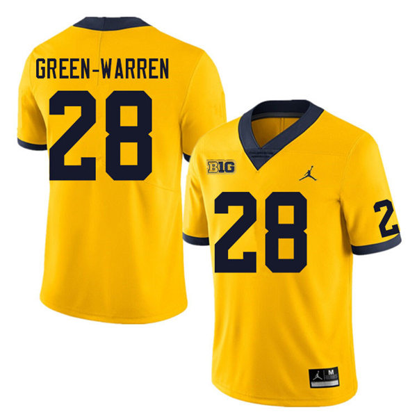 Mens Michigan Wolverines #28 Darion Green-Warren (1)