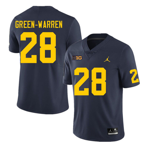 Mens Michigan Wolverines #28 Darion Green-Warren (2)