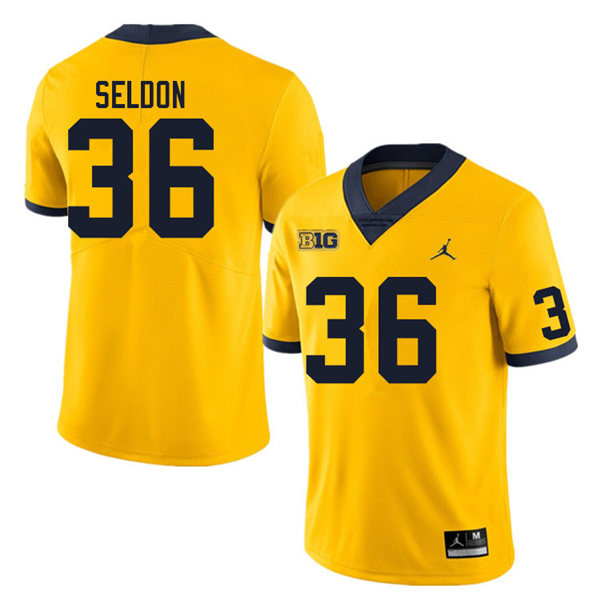 Mens Michigan Wolverines #36 Andre Seldon (1)