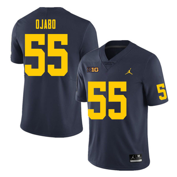 Mens Michigan Wolverines #55 David Ojabo Jordan Brand Navy College Football Game Jersey