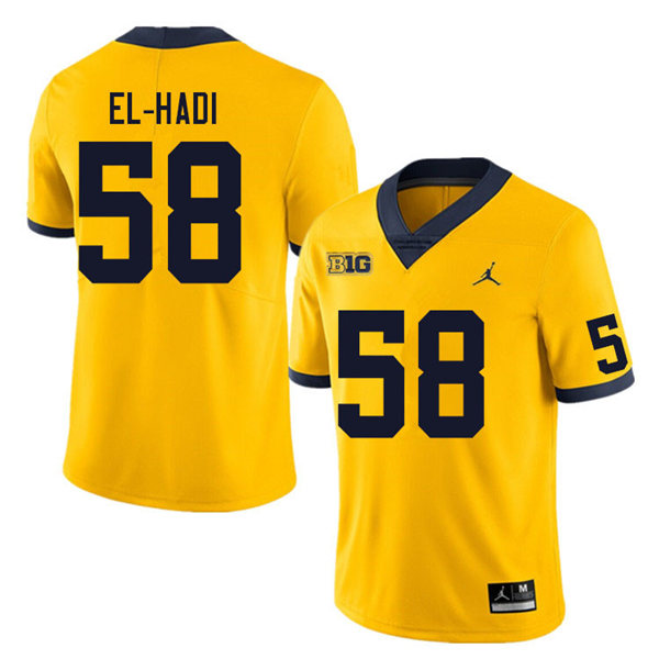 Mens Michigan Wolverines #58 Giovanni El-Hadi (1)