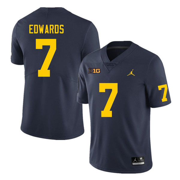 Mens Michigan Wolverines #7 Donovan Edwards (2)