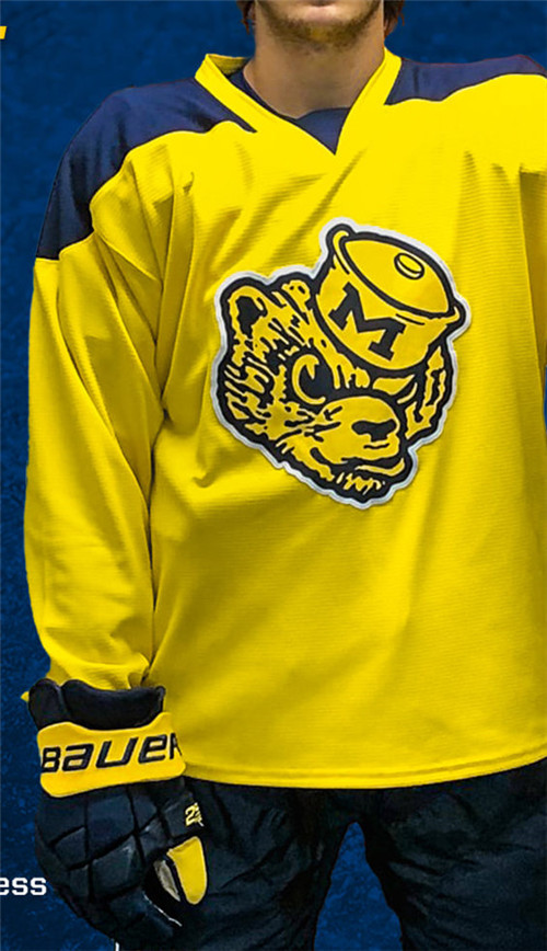 Mens Michigan Wolverines Custom Quinn Hughes Tyler Motte DYLAN LARKIN Zach Werenski Cameron York Owen Power Gold College Jersey