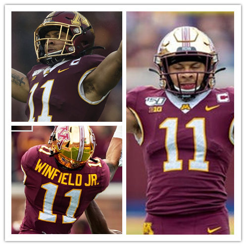 Mens Minnesota Golden Gophers #11 Antoine Winfield Jr. Nike 2020 Maroon White Untouchable College Football Game Jersey
