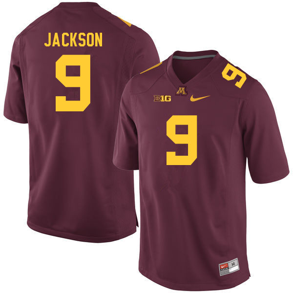 Mens Minnesota Golden Gophers #9 Daniel Jackson Nike 2018 Maroon Gold College Football Jersey