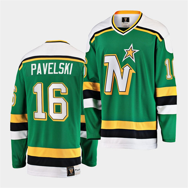 Mens Minnesota North Stars #16 Joe Pavelski Green Premie Heritage Vintage Jersey Stitched