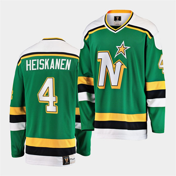 Mens Minnesota North Stars #4 Miro Heiskanen Green Premie Heritage Vintage Jersey Stitched