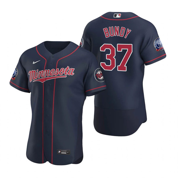 Mens Minnesota Twins #37 Dylan Bundy Nike Navy Alternate Flex Base Player Jersey