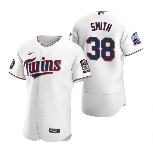 Mens Minnesota Twins #38 Joe Smith Nike Home White Flex Base Jersey