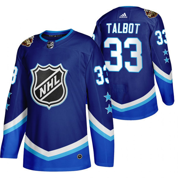 Mens Minnesota Wild #33 Cam Talbot Adidas Blue 2022 NHL All-Star Western Jersey Stitched