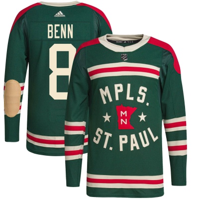 Mens Minnesota Wild #8 Jordie Benn Adidas Green 2022 Winter Classic State of Hockey Jersey Stitched
