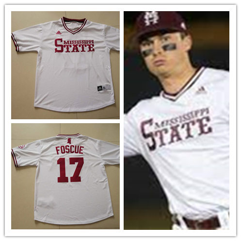 Mens Mississippi State Bulldogs Custom Adam Frazier Chris Stratton Chad Girodo White Adidas Pullover Baseball Jersey