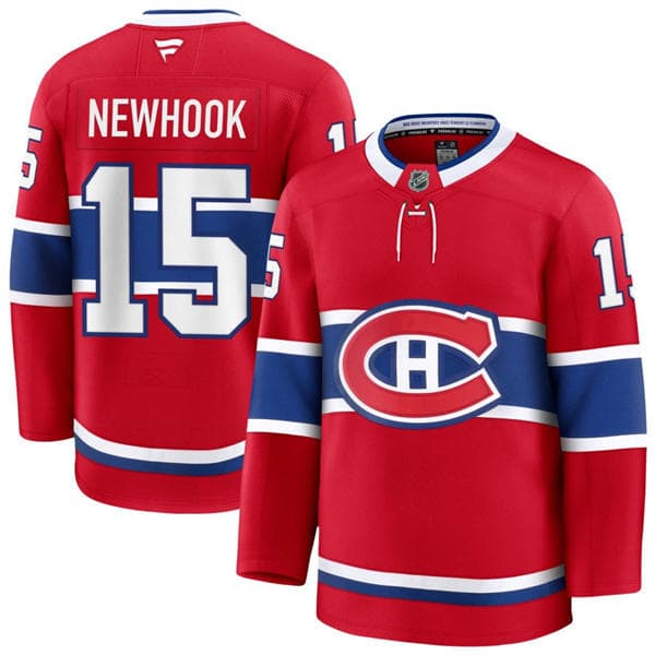 Mens Montreal Canadiens #15 Alex Newhook Fanatics Home Red Jersey