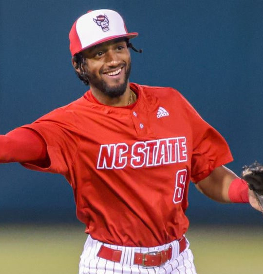 Mens NC State Wolfpack #8 Jose Torres 2019 Red two-Button Pullover Limited Baseball Jersey