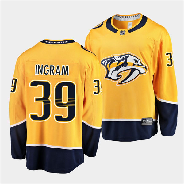 Mens Nashville Predators #39 Connor Ingram adidas Gold Home Authentic Jersey Stitched