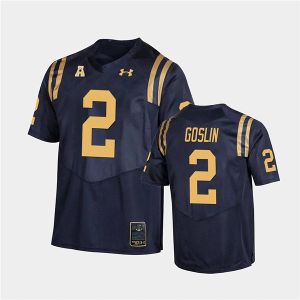 Mens Navy Midshipmen #2 Tyger Goslin Navy Unveils Retro College Football Jersey