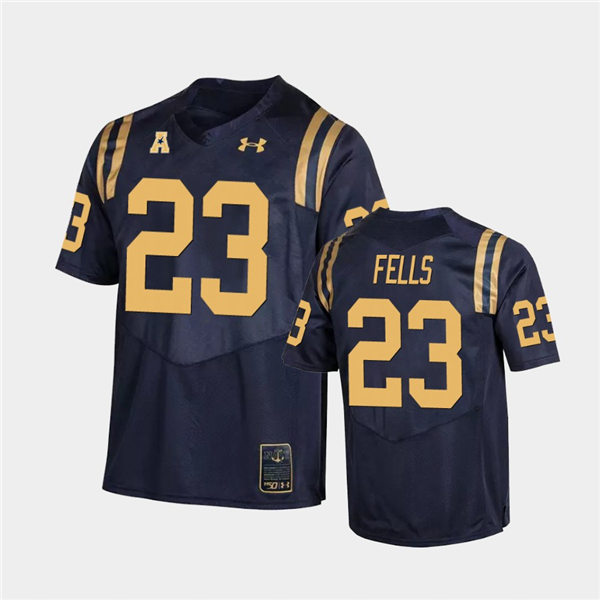 Mens Navy Midshipmen #23 Myles Fells Navy Unveils Retro College Football Jersey