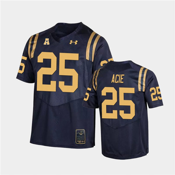 Mens Navy Midshipmen #25 Carlinos Acie Navy Unveils Retro College Football Jersey