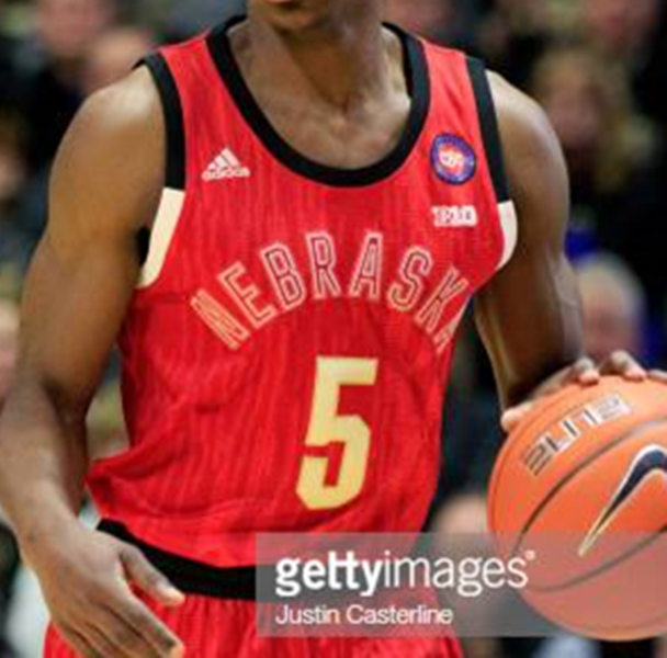 Mens Nebraska Huskers #5 Bryce McGowens 2019 Scarlet Limited Adidas College Basketball Swingman Jersey