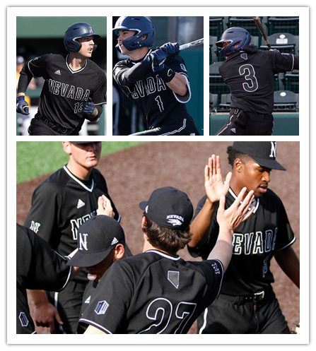 Mens Nevada Wolf Pack Custom Kade Morris Shane Gustafson Josh Zamora Matt Clayton Adidas Black Pullover Baseball Jersey