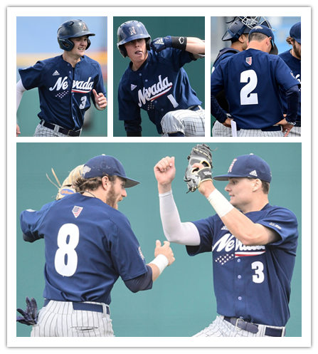 Mens Nevada Wolf Pack Custom TJ Friedl Dillan Shrum Alejandro Murillo Shane Gustafson Adidas 2020 Navy Baseball Jersey