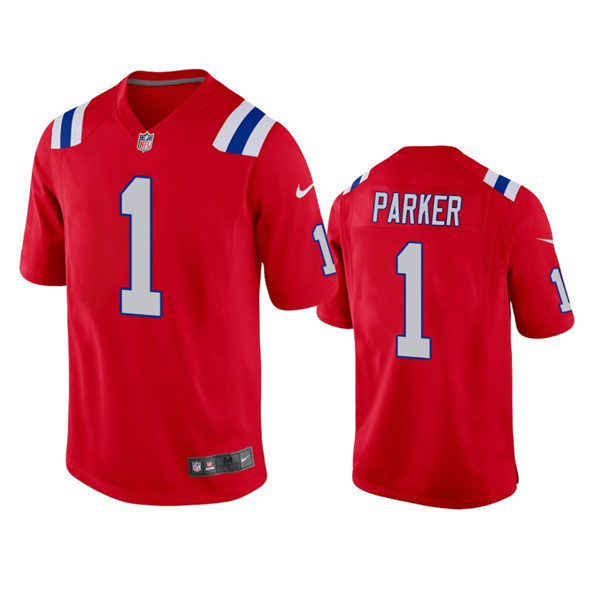 Mens New England Patriots #1 DeVante Parker Nike Red Alternate Vapor Untouchable Limited Player Jersey