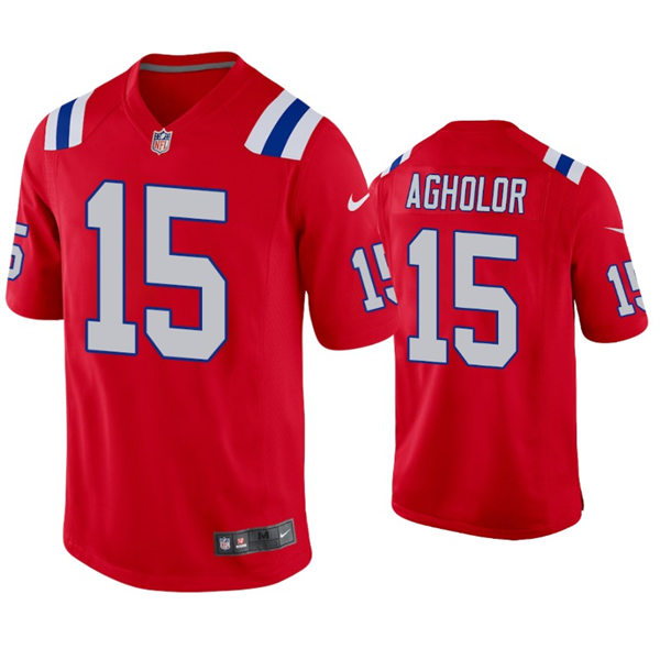Mens New England Patriots #15 Nelson Agholor Nike Red Alternate Vapor Limited Jersey