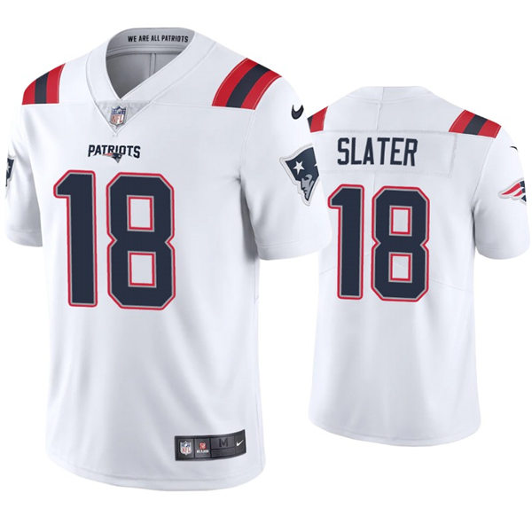 Mens New England Patriots #18 Matthew Slater Nike White Vapor Untouchable Limited Jersey
