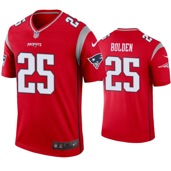 Mens New England Patriots #25 Brandon Bolden Nike Red Inverted Legend Jersey