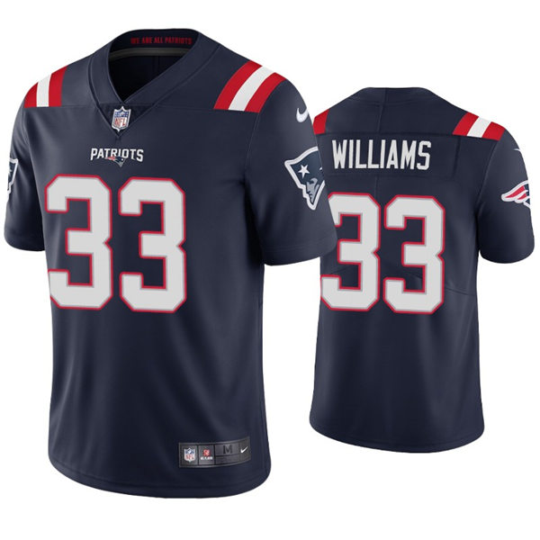 Mens New England Patriots #33 Joejuan Williams Nike Navy Vapor Untouchable Limited Jersey