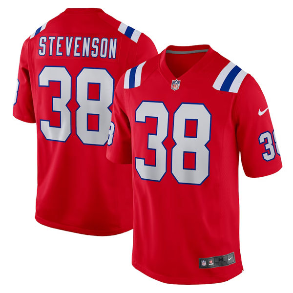 Mens New England Patriots #38 Rhamondre Stevenson Nike Red Alternate Vapor Untouchable Limited Player Jersey