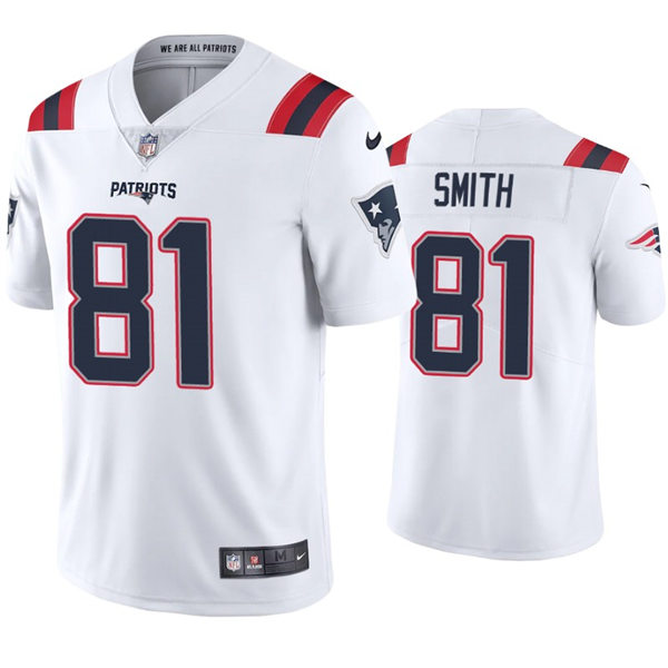 Mens New England Patriots #81 Jonnu Smith Nike White Vapor Untouchable Limited Jersey