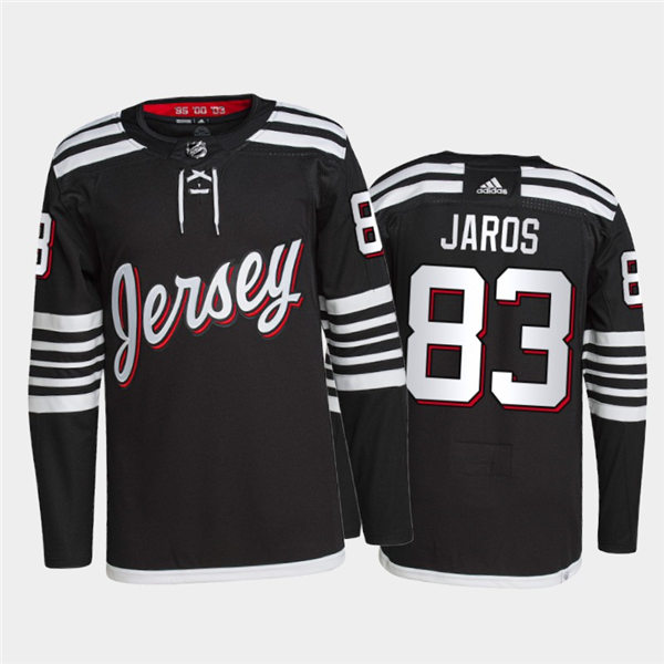 Mens New Jersey Devils #83 Christian Jaros Adidas Black Alternate Premier Player Jersey Stitched