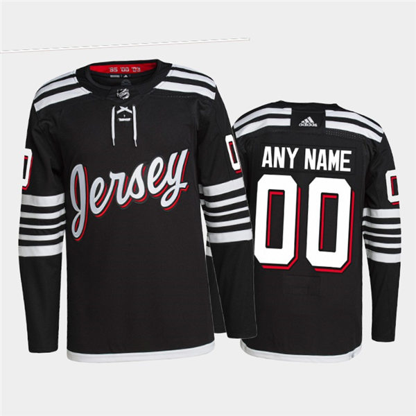 Mens New Jersey Devils Custom Adidas Black Alternate Premier Player Jersey Stitched