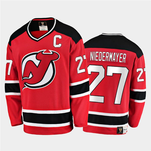 Mens New Jersey Devils Retired Player #27 Scott Niedermayer Stitched Adidas Home Red Jersey Stitched