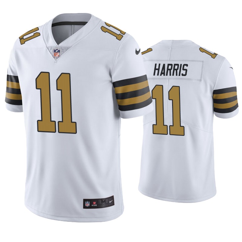 Mens New Orleans Saints #11 Deonte Harris Nike White Color Rush Legend Player Jersey