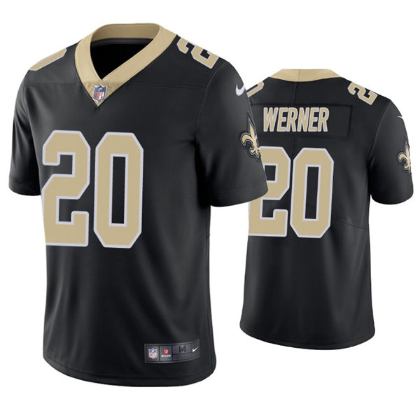 Mens New Orleans Saints #20 Pete Werner Nike Black Vapor Untouchable Limited Jersey