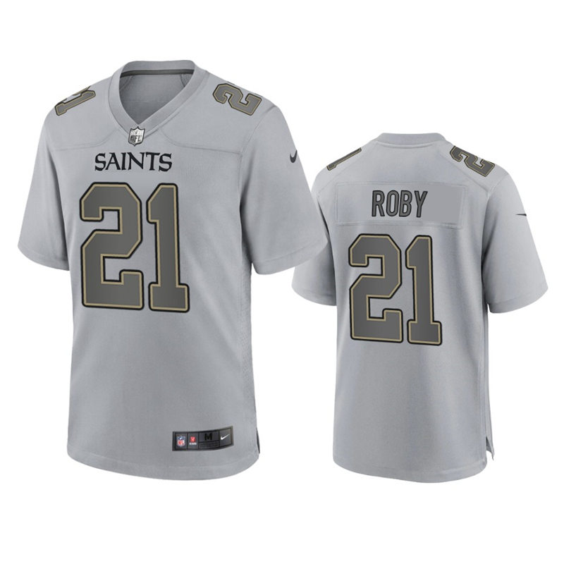 Mens New Orleans Saints #21 Bradley Roby Gray Atmosphere Fashion Game Jersey