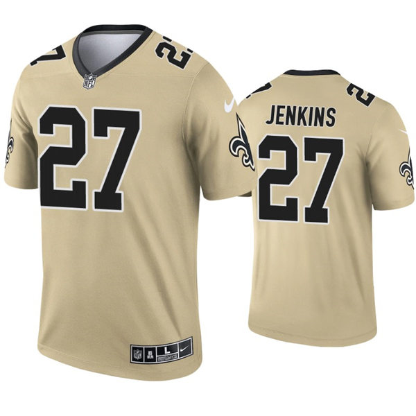 Mens New Orleans Saints #27 Malcolm Jenkins Nike Gold Inverted Legend Jersey