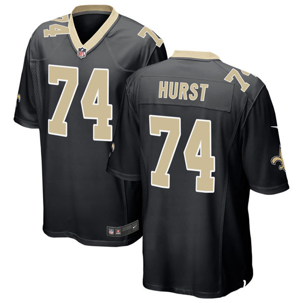 Mens New Orleans Saints #74 James Hurst Nike Black Vapor Untouchable Limited Jersey