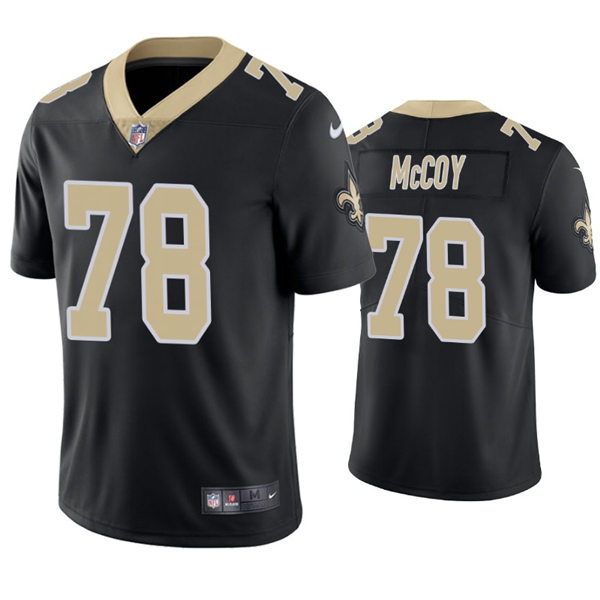 Mens New Orleans Saints #78 Erik McCoy Nike Black Vapor Untouchable Limited Jersey