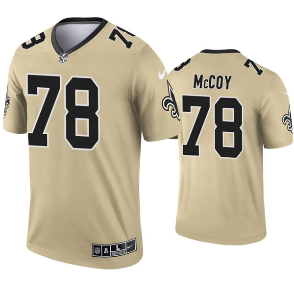 Mens New Orleans Saints #78 Erik McCoy Nike Gold Inverted Legend Jerse