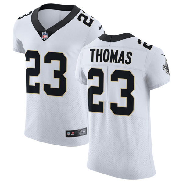 Mens New Orleans Saints Retired Player #23 Pierre Thomas Nike White Vapor Untouchable Limited Jersey