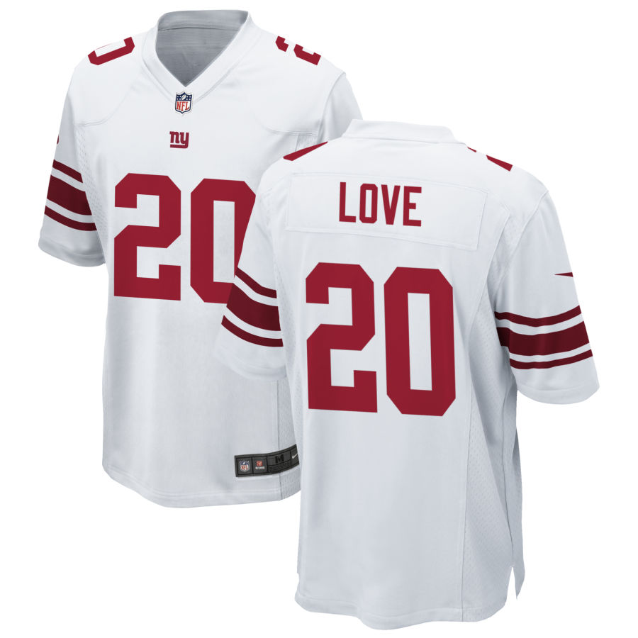 Mens New York Giants #20 Julian Love Nike White Vapor Untouchable Limited Jersey